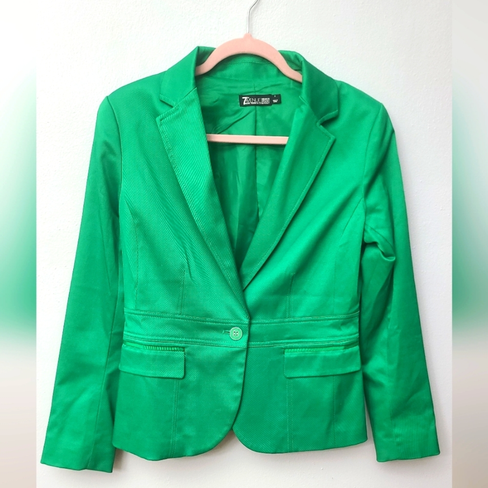 7th Avenue Design Studio New York & Company Women Blazer Size 8 Colors Green